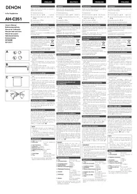 Notice DENON AHC351W écouteurs
