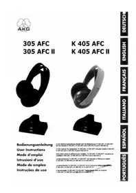 Notice AKG K305 AFC Fone de ouvido