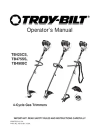 Notice TROY-BILT TB475SS Coupe-herbe