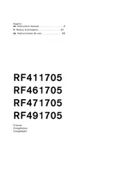 Notice GAGGENAU RF411705 Congélateur