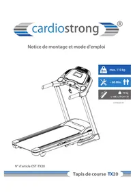 Notice Cardiostrong TX20 Tapis de course