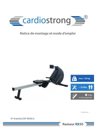 Notice Cardiostrong RX50 Rameur