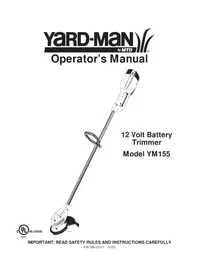 Notice Yard-Man YM155 Coupe-herbe