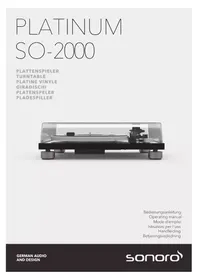 Notice SONORO PLATINUM SO2000 Platine_disque