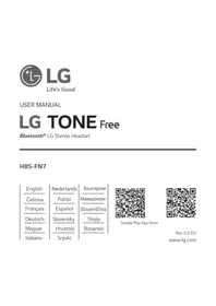 Notice LG TONE FREE HBSFN7 Auricolari wireless