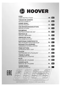 Notice HOOVER HHOB 300 HVG6DK3B Sporák