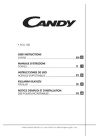 Notice CANDY FCS 100 WE Gömme fırın