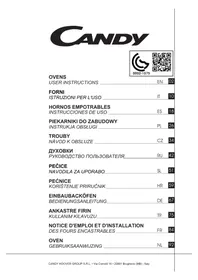 Notice CANDY FCXP825XE Gömme fırın