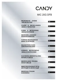 Notice CANDY MIC20GDFBA Magnetrons
