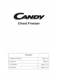 Notice CANDY CCHM 145N Pakastin