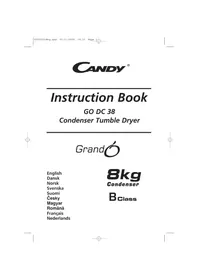 Notice CANDY GO DC3886S Kuivausrumpu