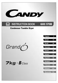 Notice CANDY GOC 570BS Sušilni stroj