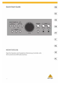 Notice BEHRINGER MONITOR 2 USB Interface audio