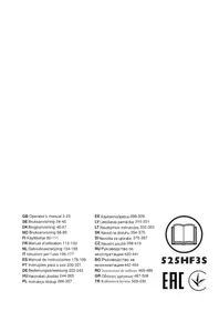Notice HUSQVARNA 525HF3S Sövényvágók