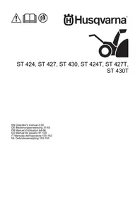 Notice HUSQVARNA ST 424T Déneigeuse