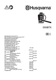 Notice HUSQVARNA 550IBTX Souffleur de feuilles