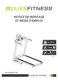 Notice Duke Fitness T40 Tapis de course
