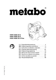 Notice METABO HWW 400020 S PLUS Bomba