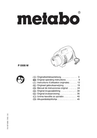 Notice METABO P 5500 M Bomba