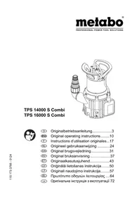 Notice METABO TPS 16000 S COMBI Pump