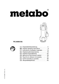 Notice METABO PS 24000 SG Pump
