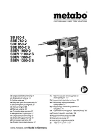 Notice METABO SBE 8502 S Vrtačka