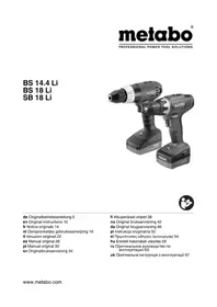 Notice METABO SB 18 LI τρυπάνι