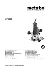 Notice METABO OFE 738 Routeur