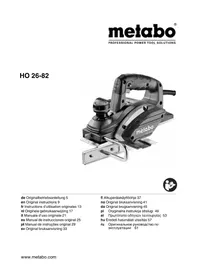 Notice METABO HO 2682 Rabot