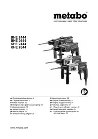 Notice METABO BHE 2444 IK Marteau