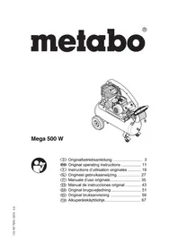 Notice METABO MEGA 500 W Compressore