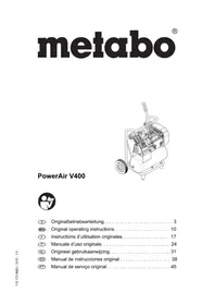 Notice METABO POWERAIR V 400 Compressore