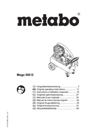 Notice METABO MEGA 500 D Compressore