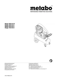 Notice METABO MEGA 59090 D Compressore