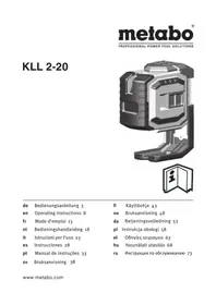 Notice METABO KLL 220 Pointeur laser