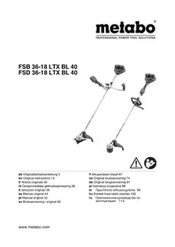 Notice METABO FSB 3618 LTX BL 40 Coupe-herbe