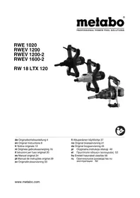 Notice METABO RWE 1020 Trapano