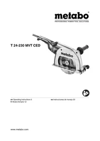 Notice METABO T 24230 MVT CED Trancheuse