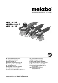 Notice METABO KFM 1510 F Milling machine