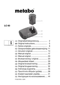 Notice METABO LC 60 EU Caricabatterie