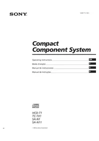 Notice SONY TCTX1 Fita cassete