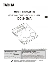 Notice TANITA DC240MA III Balance