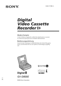 Notice SONY GVD800E Andere Kamera-Zubehör