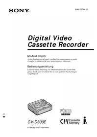 Notice SONY GVD300E Andere Kamera-Zubehör