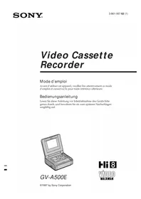 Notice SONY GVA500E Andere Kamera-Zubehör