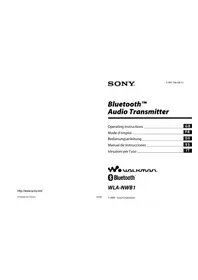 Notice SONY WLANWB1 Récepteur Bluetooth