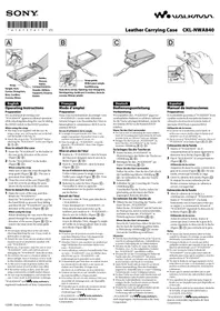 Notice SONY CKLNWA840 Autres accessoires de téléphones