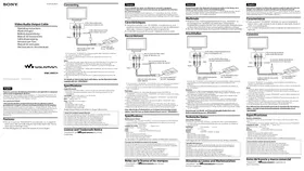 Notice SONY WMCNWV10 Câble pour ordinateur et périphérique