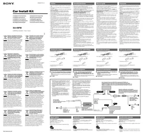 Notice SONY XA49FM Kit d'encastrement