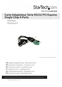 Notice StarTech.com PEX4S952 Carte électronique